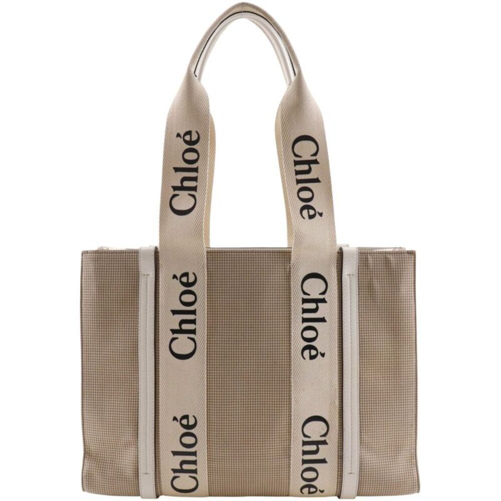 Chloe Woody Canvas Tote Bag